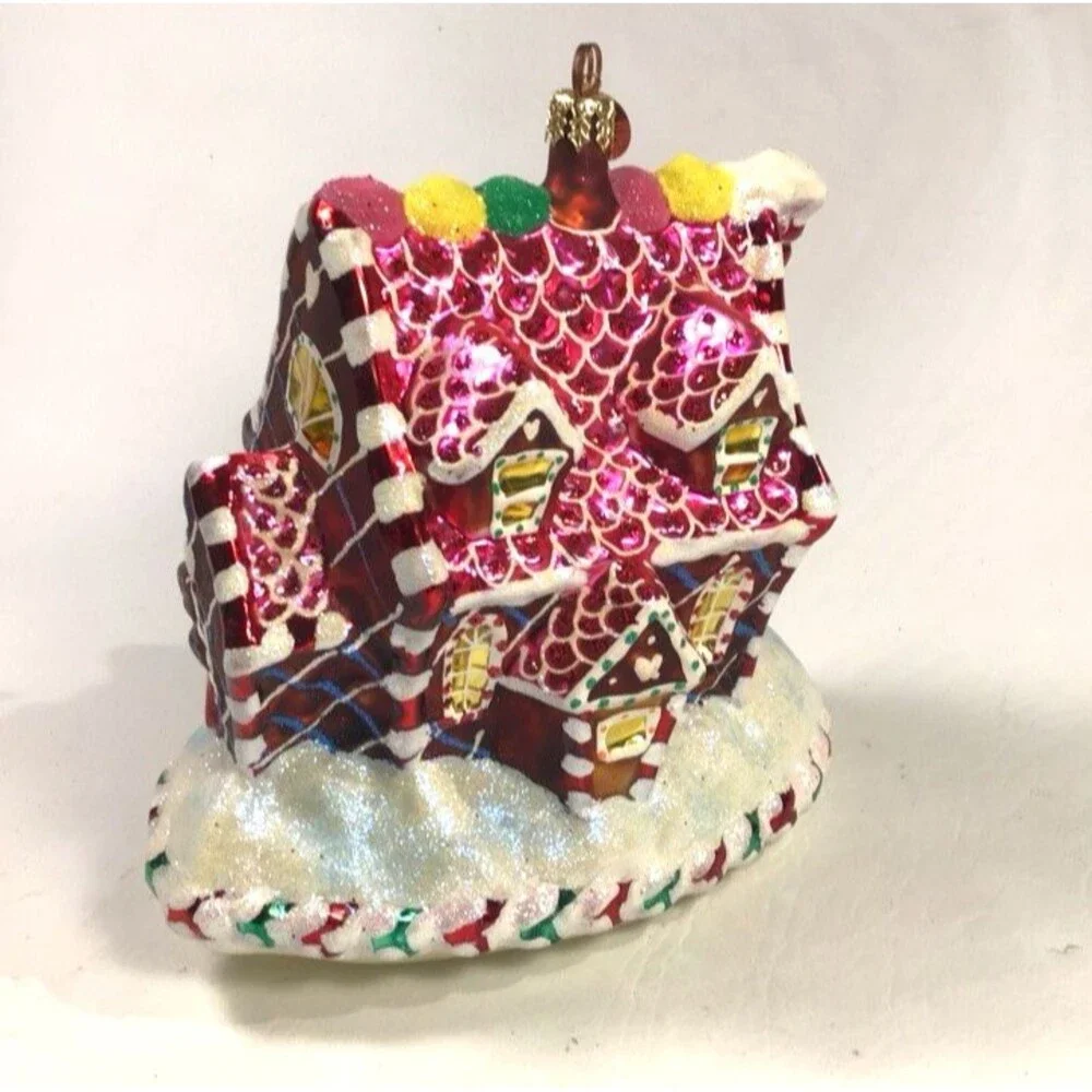 Vintage Christopher Radko “Sugar Chateau” Mouth-blown Glass Ornament